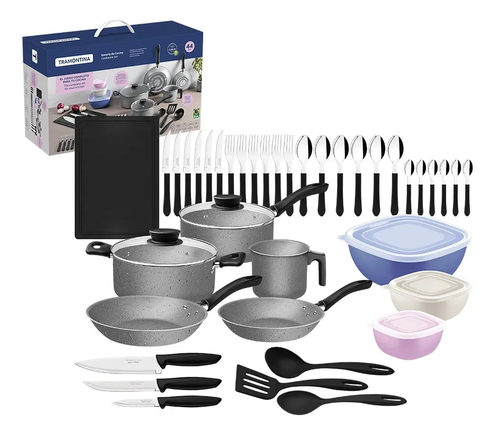 Bater¡a De Cocina Tramontina 28399/602 44 Piezas De Aluminio