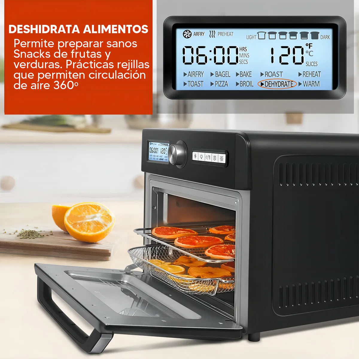 Horno De Mesa Eléctrico Enxuta Henxmf01 18l Negro - Negro
