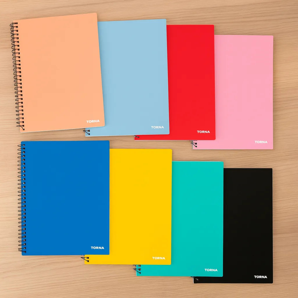 Libreta Cuaderno Espiral 96 Hojas Rayadas Vibra Color Teoría