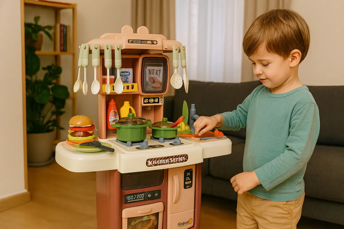 Cocina Infantil Con Luz Sonido Y Agua 66x24x52cm