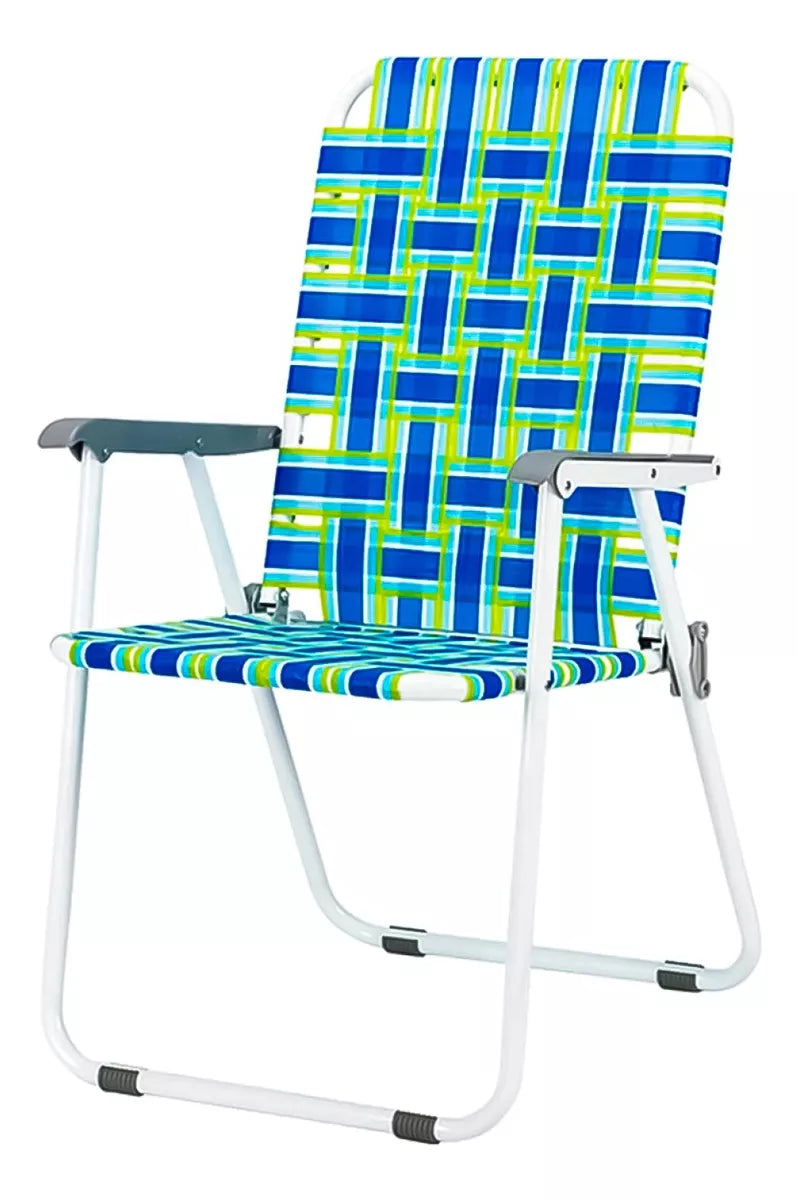 Silla Alta Met lica Plegable Playa Jardin Reforzada