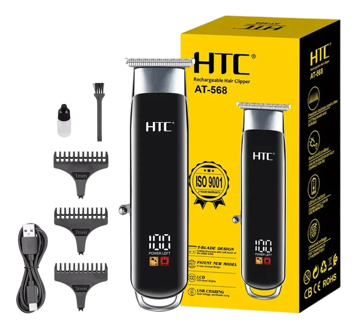 Cortapelo Htc At-568 Con Pantalla Lcd Y Carga Usb