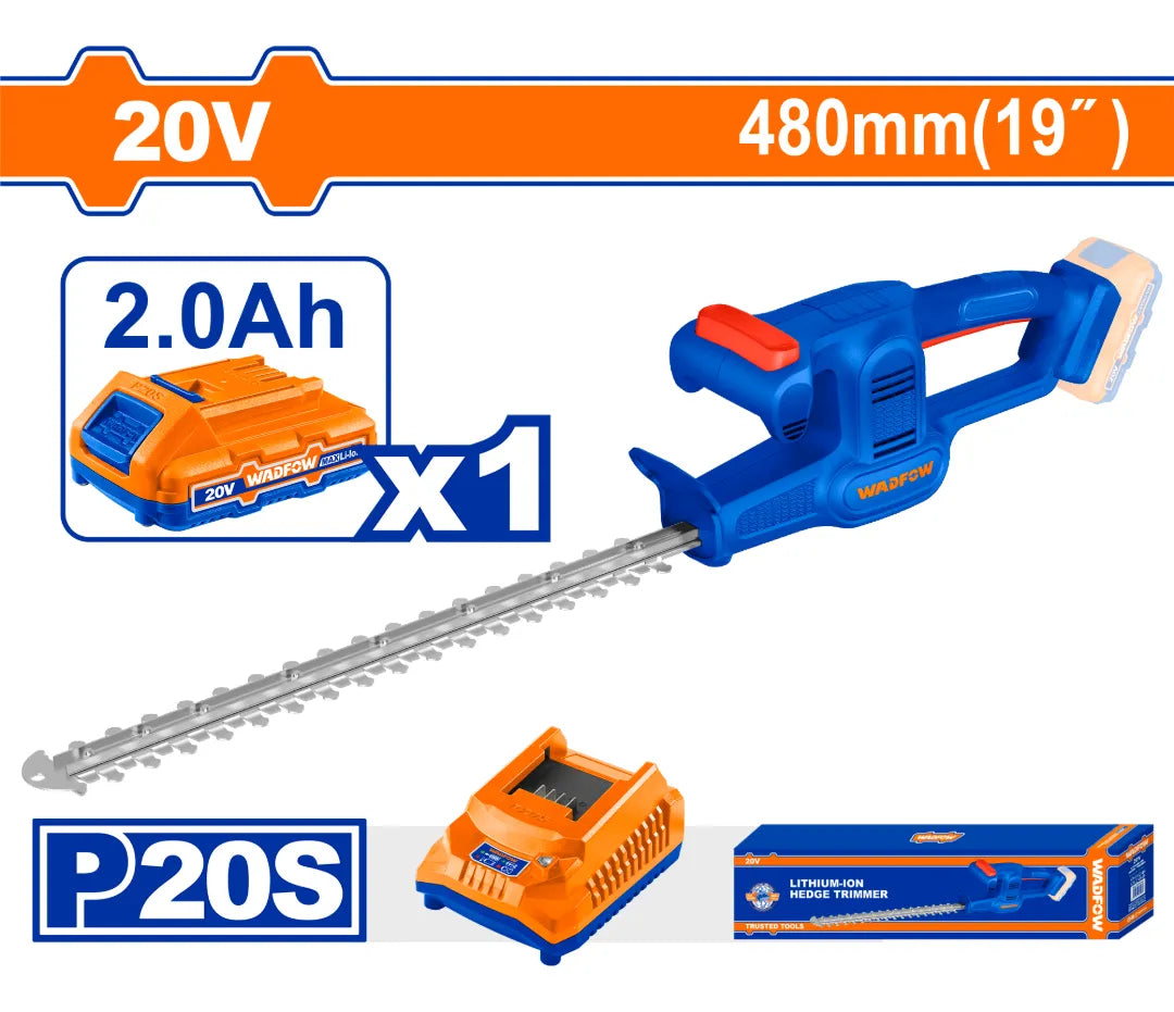 Corta Cerco Cuchilla 480mm C/bat Cargador Wadfow Wlyp5181 Azul