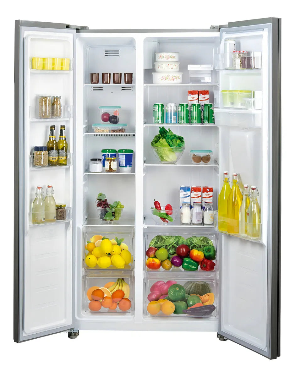 Heladera Side By Side Inverter Tem T0urfs&si Con Dispensador Gris