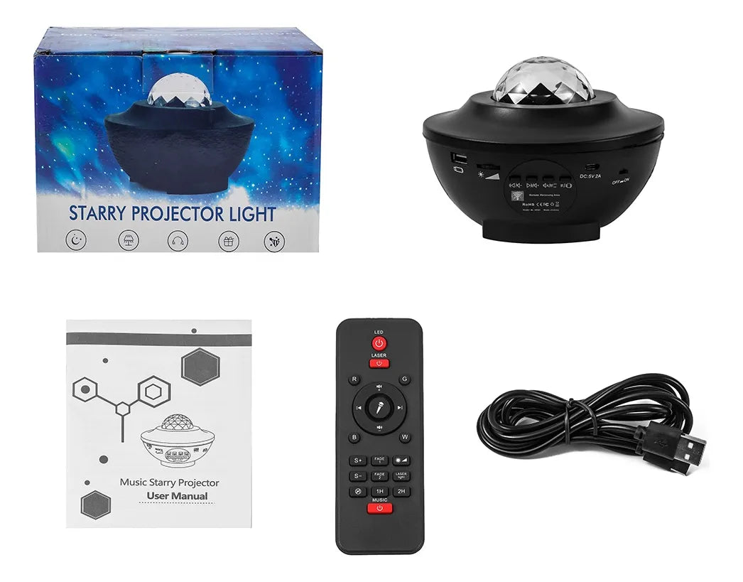 Proyector Galaxia Control Parlante Bluetooth 21 Patrones