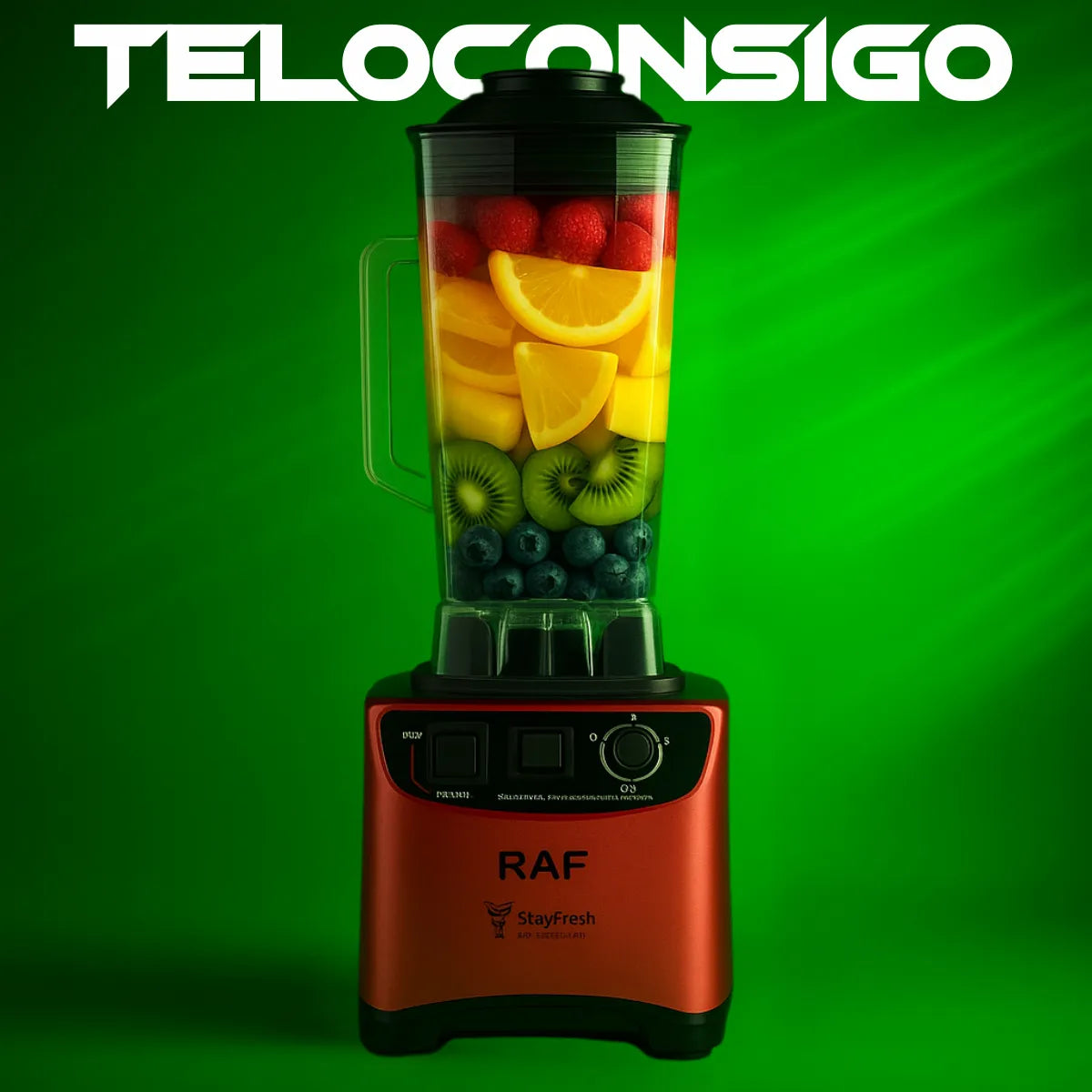 Licuadora Multifuncional Raf 2lt 2400w + Mezcladora