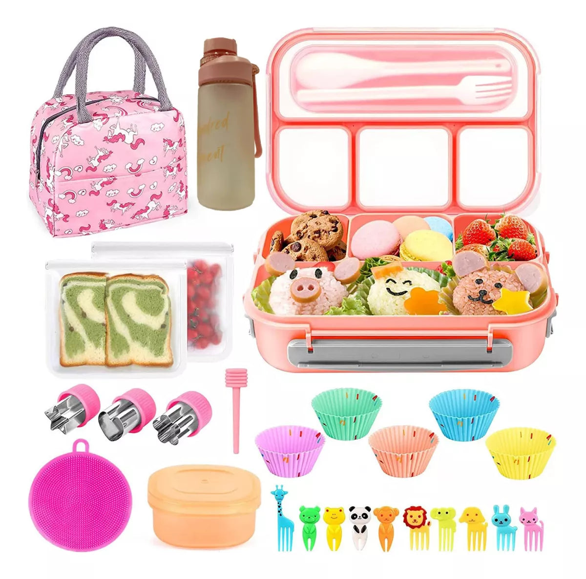 Set X27 Lunchera T‚rmica Tupper Vianda+ Botella+ Accesorios