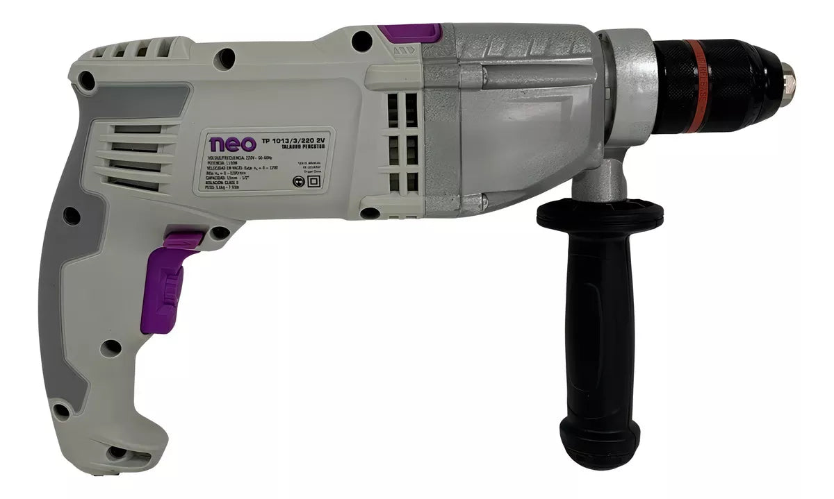 Taladro Percutor 1100 W 13 Mm Neo Tp1013/3/220 2v Color Gris