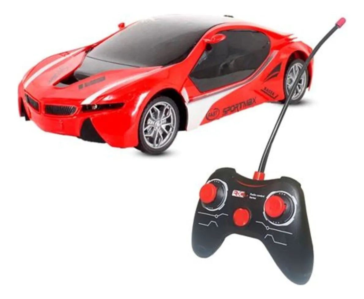 Auto Carrera Deportivo A Bateria Con Luces Y Control Remoto