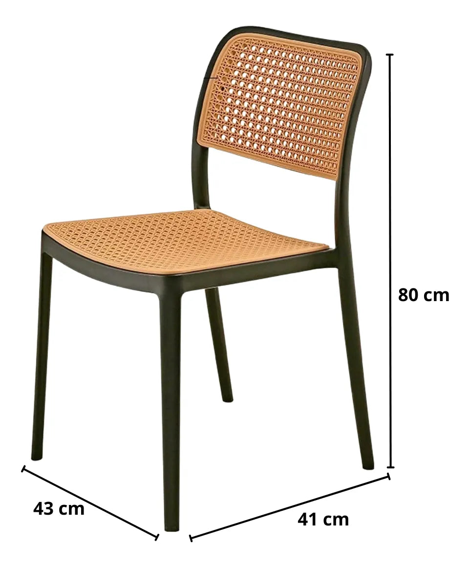 Silla Ratan Clasica Rejilla Polipropileno Living Comedor