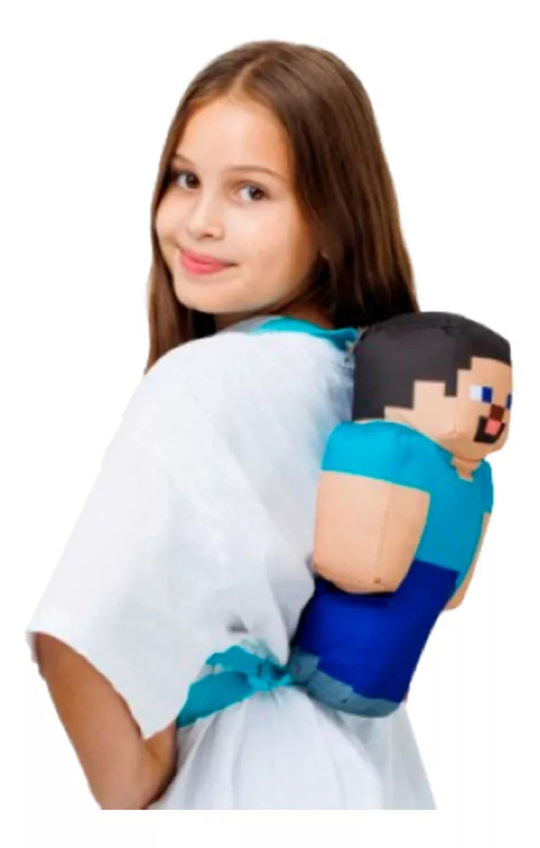 Mochila Minecraft Peluche Porta Objetos Personajes