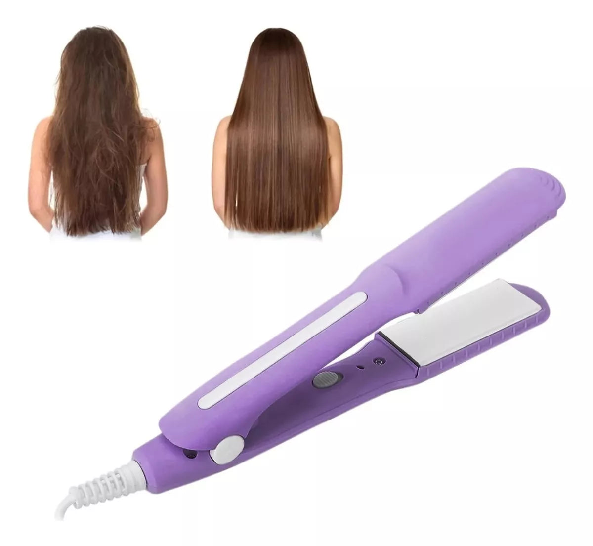 Planchita Para Cabello Plancha Pelo Mujer Alisadora Violeta