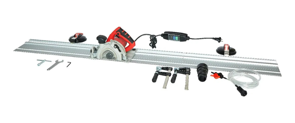 Sierra Circular Con Guia Equus 1,5m 1400w Con Bolso Rojo