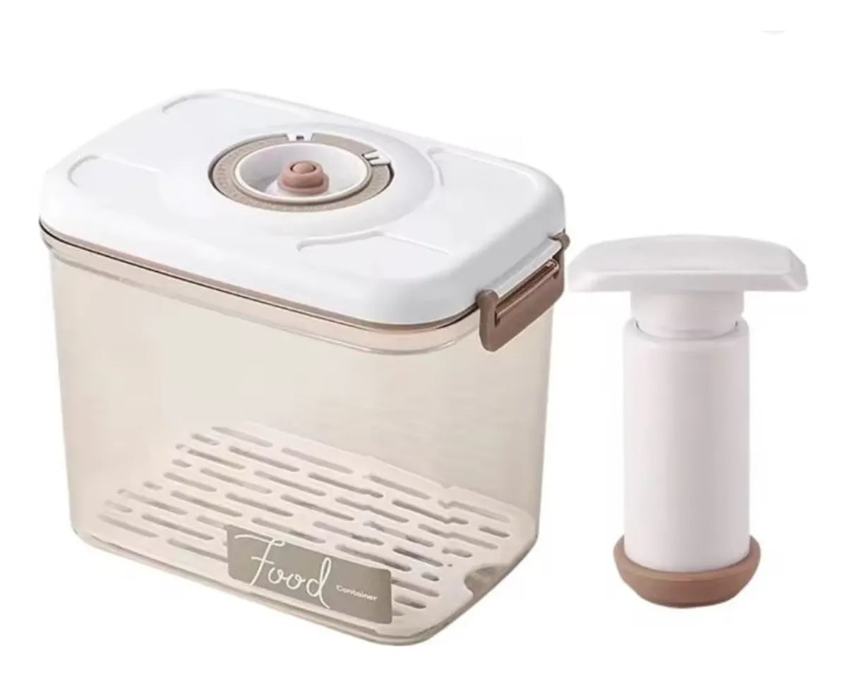 Pote Recipiente Vianda Herm‚tico Al Vacio Comida 2000ml