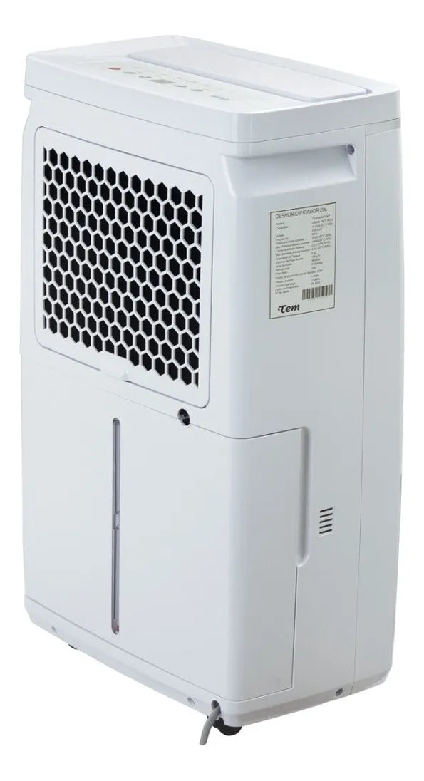 Deshumidificador Tem 20 Litros Digital Con Timer Silencioso Blanco
