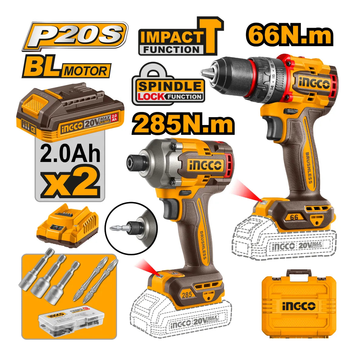 Taladro Atorn C/percutor Atornillador De Impacto 20v