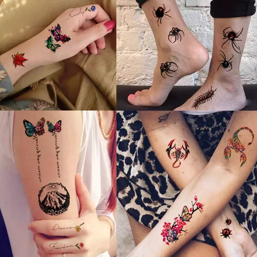 42 Tatuajes Temporales Color Impermeables Tgouy