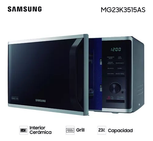 Microondas Samsung Con Grill 800w 23l 6 Niv. Eco Mode