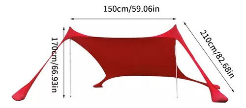 Sombrilla Gazebo Toldo Carpa Playa Desmontable Bolso Uv50