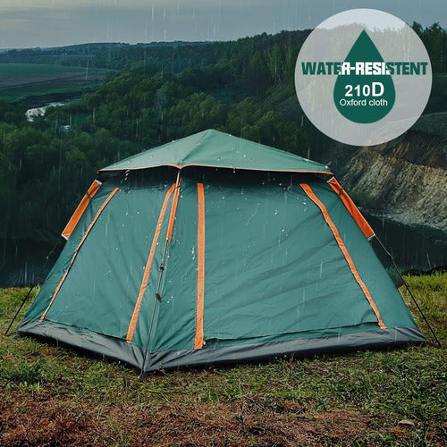 Carpa 3-4 Personas Automática Viaje Prueba De Lluvia Viento