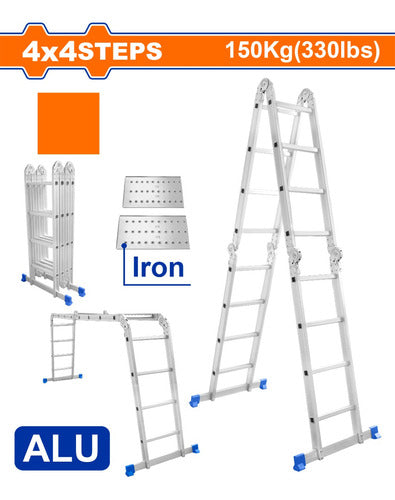 Escalera Andamio 16 Escalones Aluminio Wadfow Wld7h44