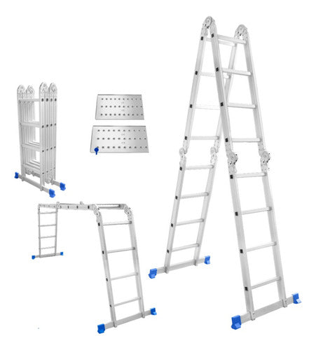 Escalera Andamio 16 Escalones Aluminio Wadfow Wld7h44