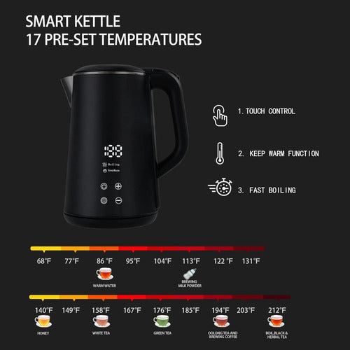 Jarra Electrica Digital Touch 1.6l 1200w Smart