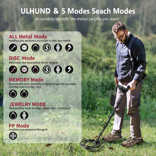 Detector Prof. De Metales: Precisión Lcd, 5 Modos, 10  Dsp