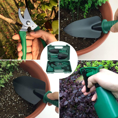 Kit Set Herramienta Jardinería X6 Piezas Estuche Pala Pinza