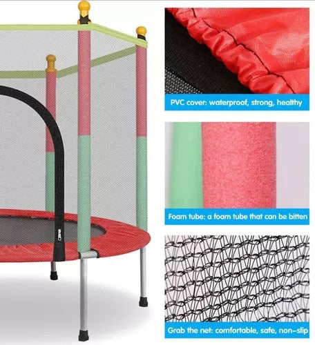 Cama Elastica Trampolin 140cm Niño Niña Multicolor