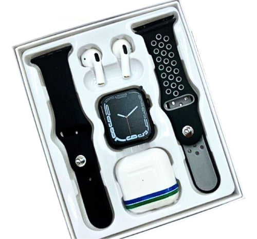 Reloj Inteligente Smartwatch 2 Mallas + Auriculares Relgalo