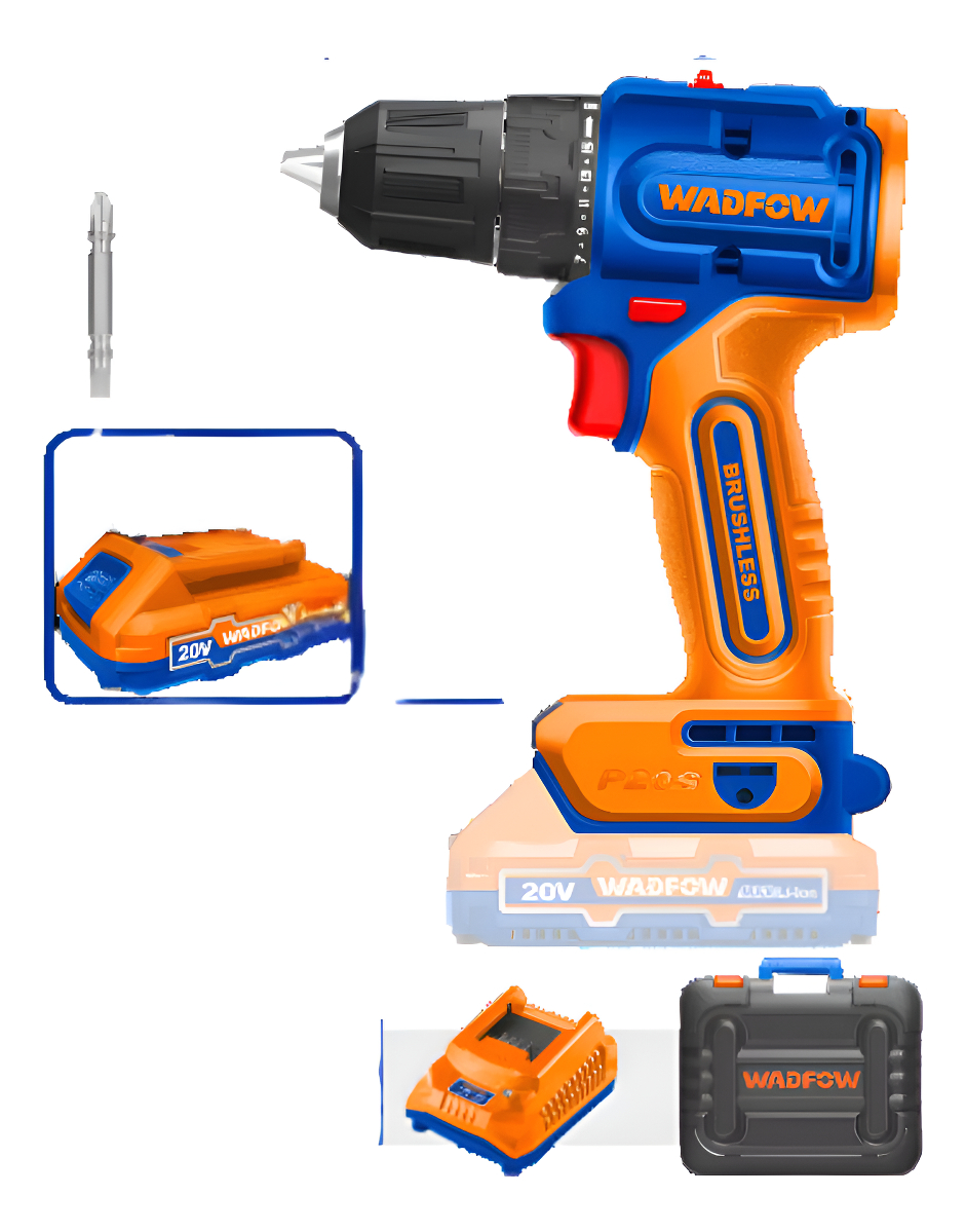 Atornillador 20v A Bateria P20s 50nm 2x Bat Carg Wadfow