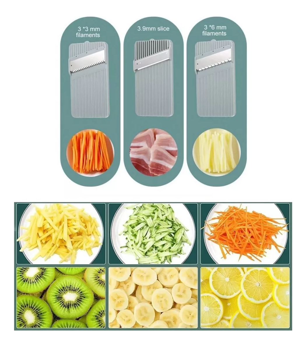Rallador Cortador Mandolina Verdura Queso Procesador Premium - Imagen 6