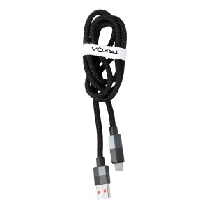 Cable Trenzado Treqa De Carga Celular 1 Metro Usb Tipo C
