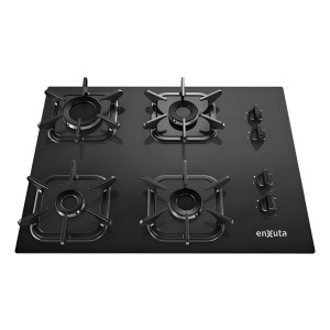 Anafe De Empotrar A Gas En Vidrio Negro Aenxv2742ng Enxuta