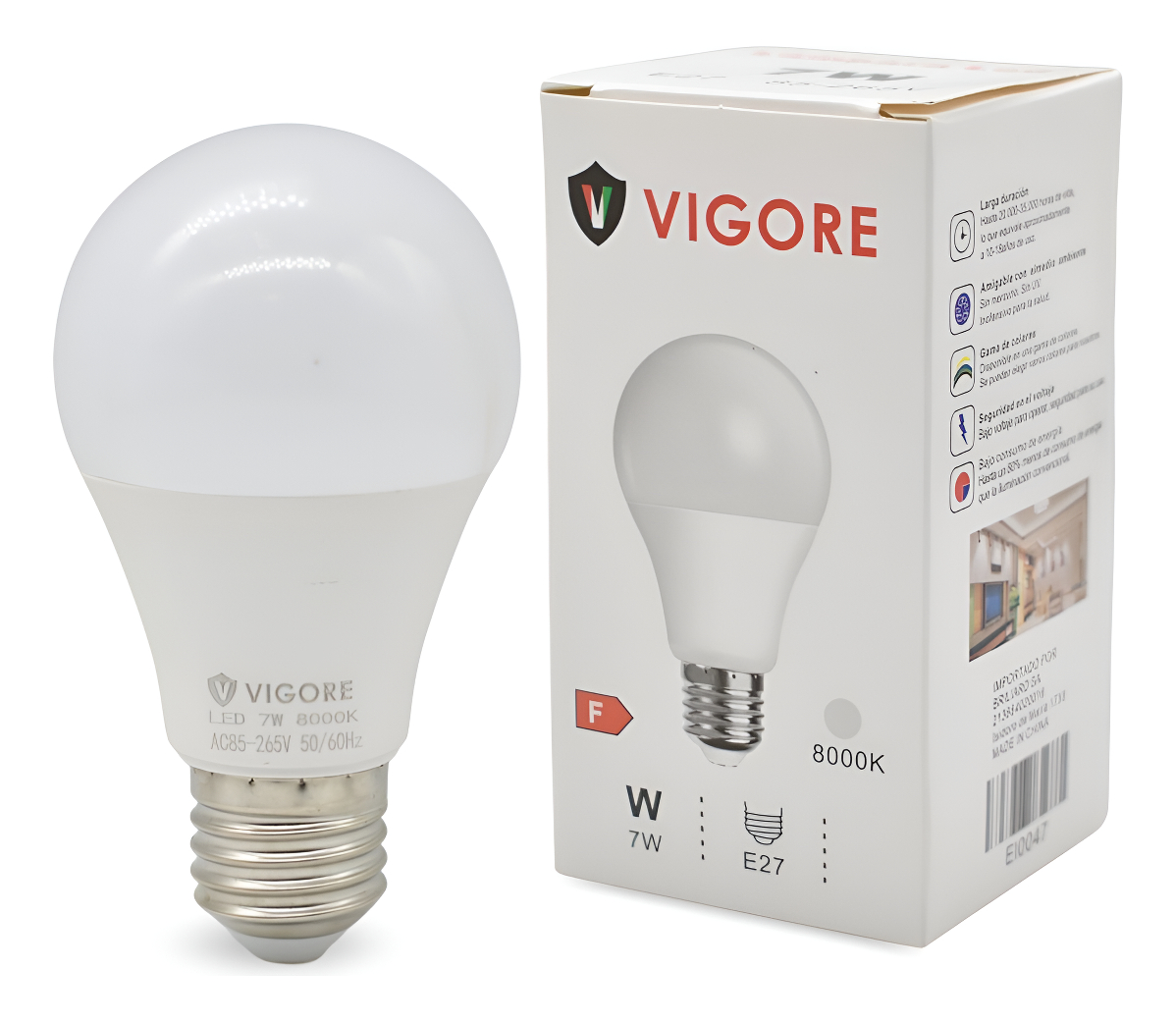 Lámpara De Luz Led Vigore 7w Luz Cálida Y Fria
