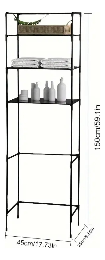Mueble Organizador Water Inodoro De Metal Baño 3 Estantes - Imagen 11
