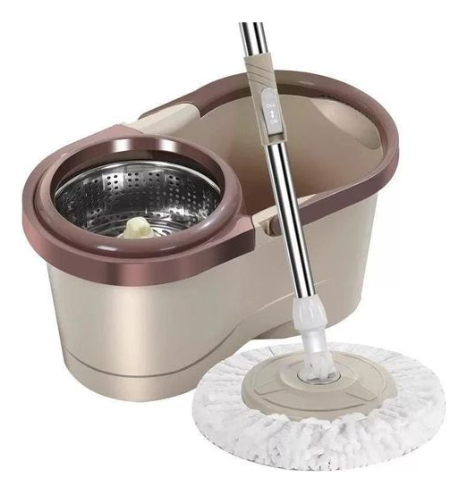 Mopa Balde Lampazo Centrifuga Giratoria Limpieza Hogar Piso - Imagen 9