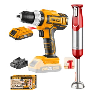 Super Combo Atornillador 20v Ingco + Mixer Decakila