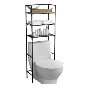 Mueble Organizador Water Inodoro De Metal Baño 3 Estantes