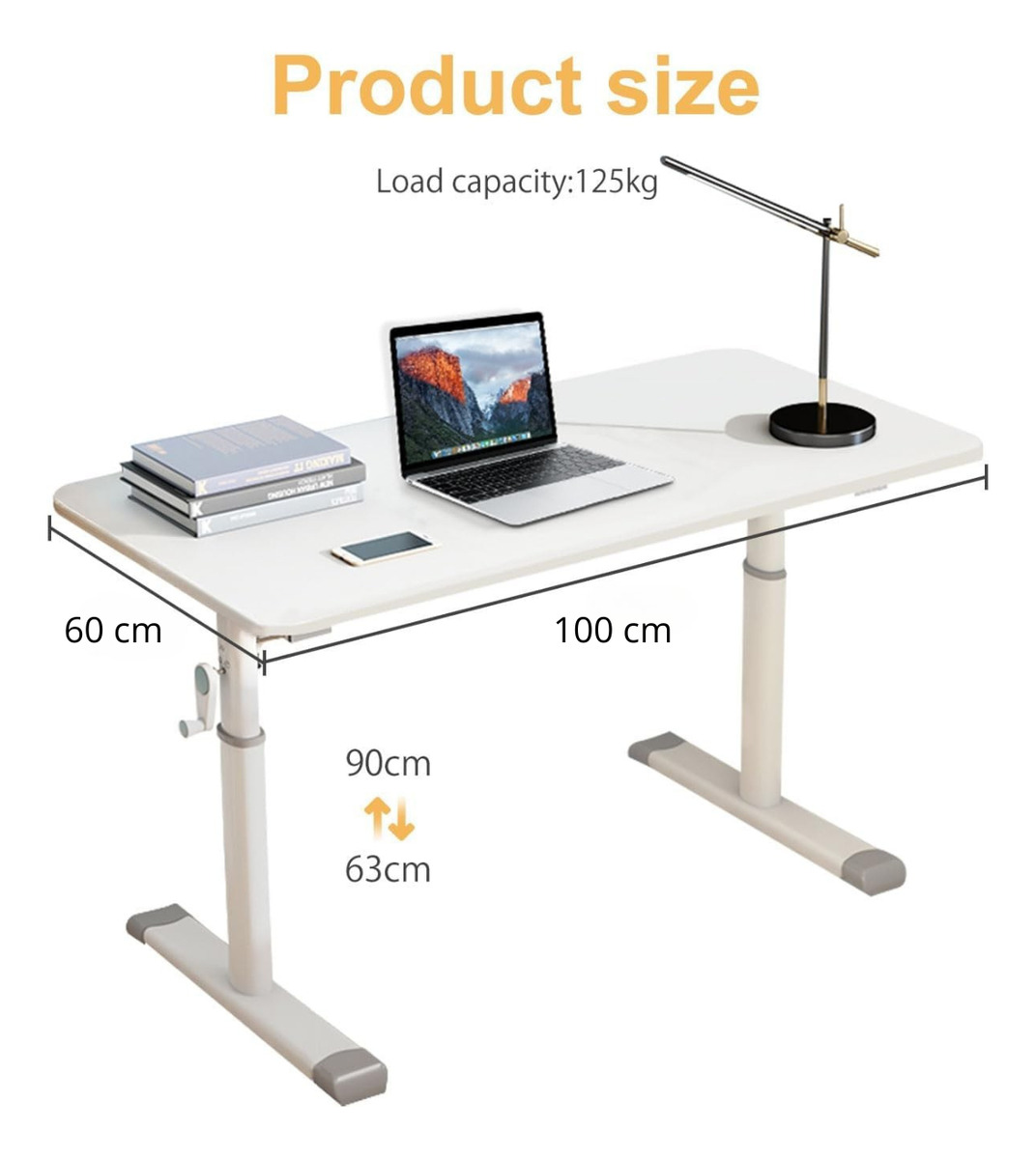 Escritorio Mesa Elevable Manual Gamer Maxima Comodidad - Imagen 3