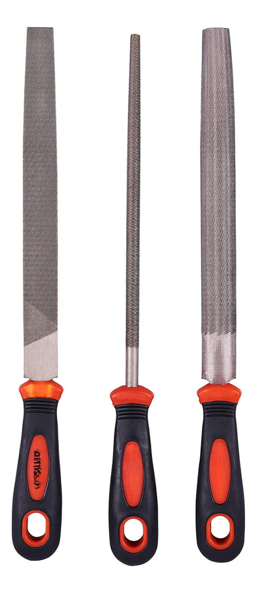 Juego Limas De Acero 3 Piezas Ampro 200mm De Longitud - Imagen 2