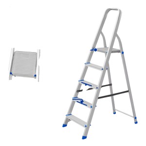 Escalera Familiar Aluminio 5 Escalones 120kg Wadfow Wld3h05