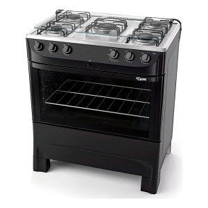 Cocina Tem Mastercook Glp Color Negro Con Puerta Con Visor