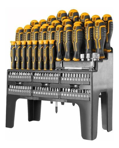 Set X 100 Destornilladores Surtidos Ingco Hksd10028 - Imagen 2