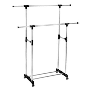 Perchero Extensible Doble Metálico Regulable Resistente