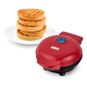 Mini Wafflera Eléctrica Antiadherente Portatil Redonda