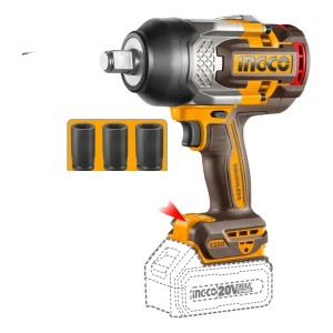 Llave De Impacto Inalámbrica Ingco Industrial Ciwli201351 Color Amarillo 50/60hz