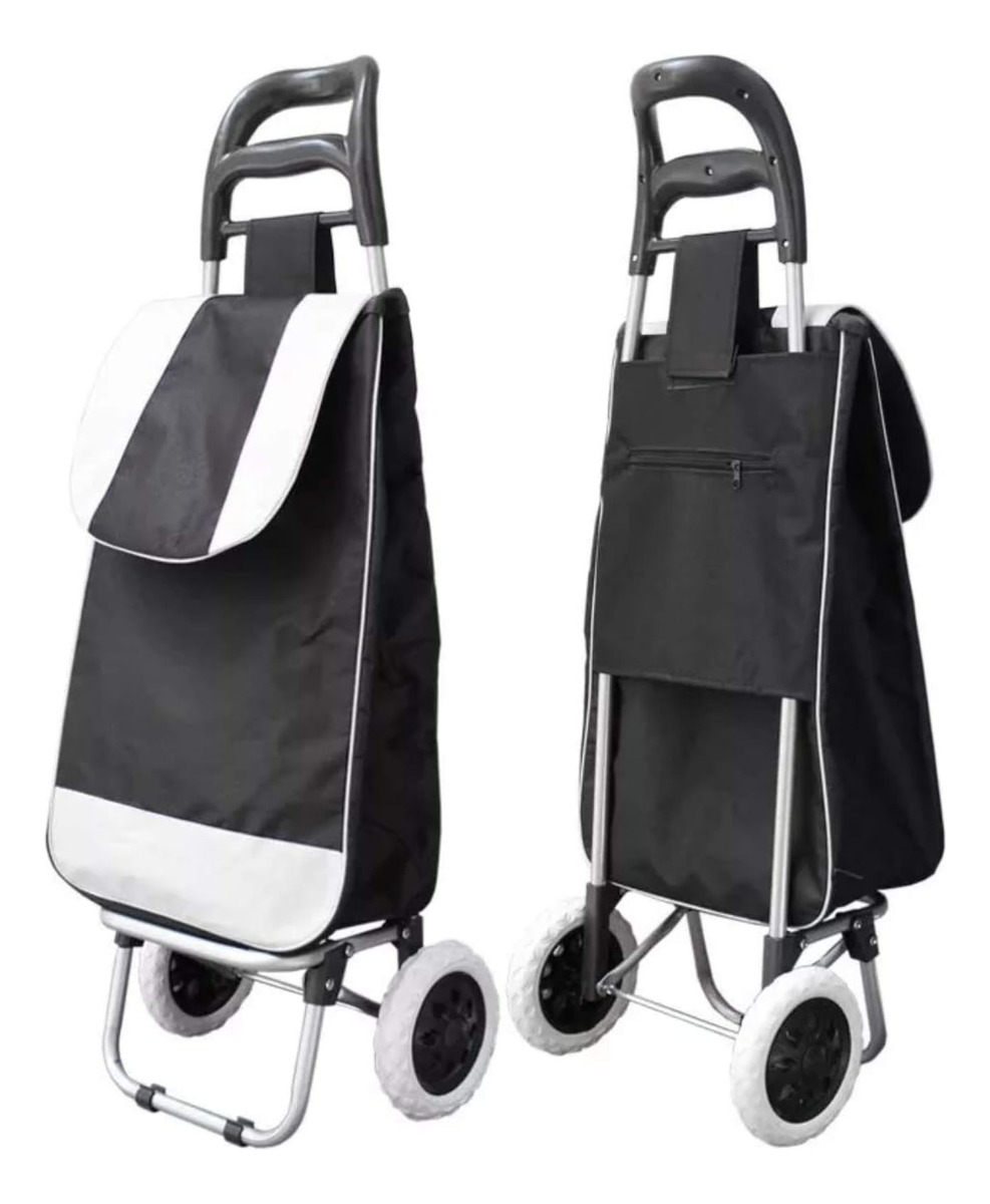 Carro Carrito Feria Tela Plegable Resistente Bolso Lavable - Imagen 2