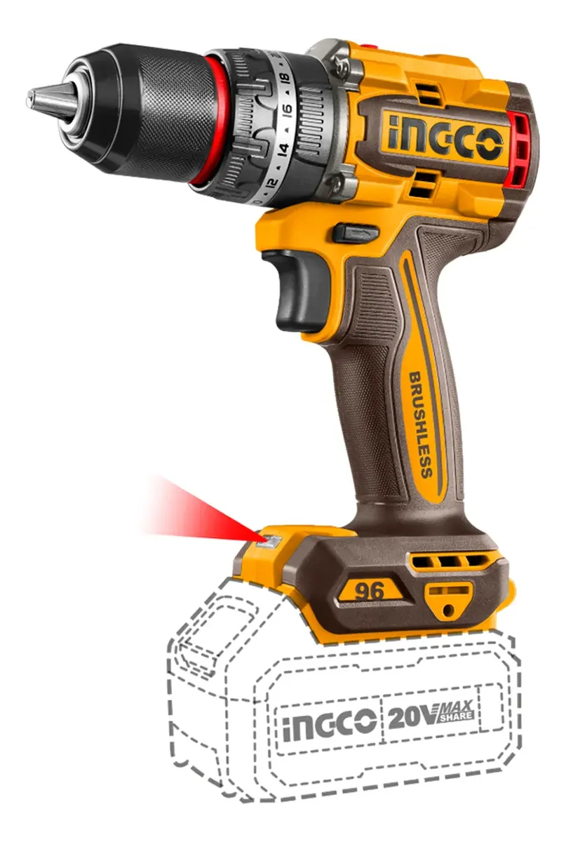 Kit Ingco 4 Herramientas Inalambricas P20s 20v Con Baterias - Imagen 3